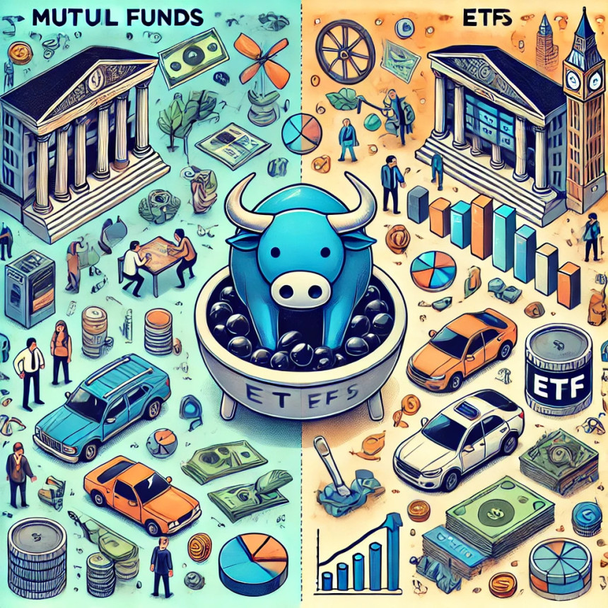 Mutual funds and ETFs provide diversified investment options managed by professionals.